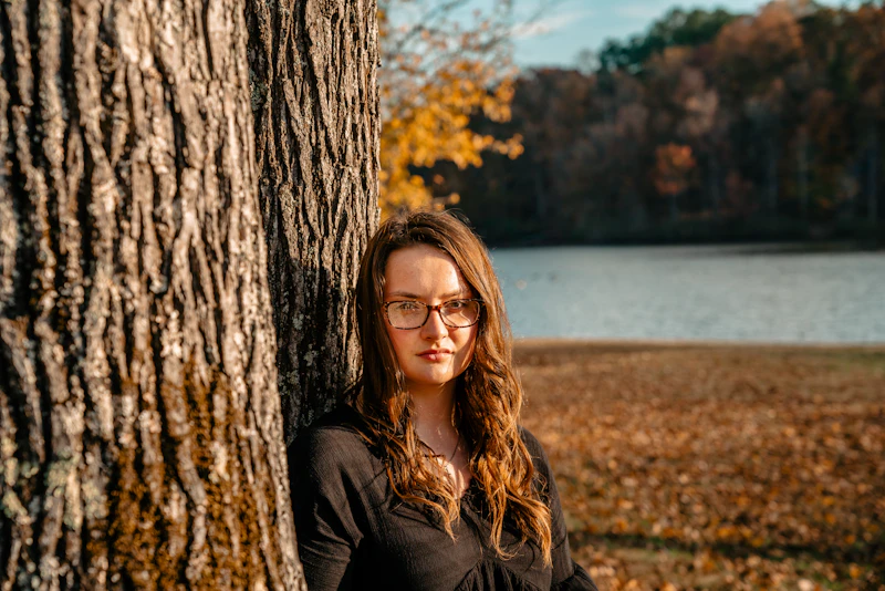 Senior portrait session outdoors